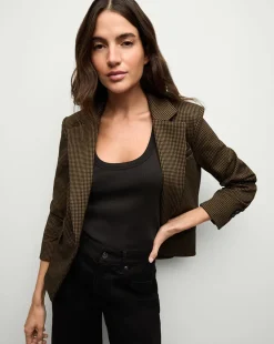 Aaliyah Knit Jacket in Acorn/Black