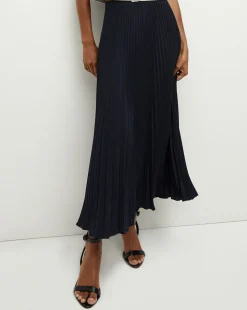 Addi Pleated Skirt in Navy