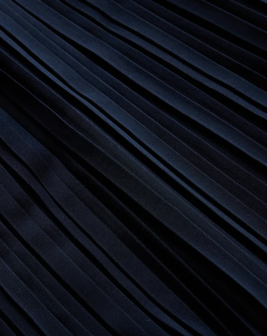 Addi Pleated Skirt in Navy