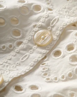 Adelyn Cotton Eyelet Tank in Off-White