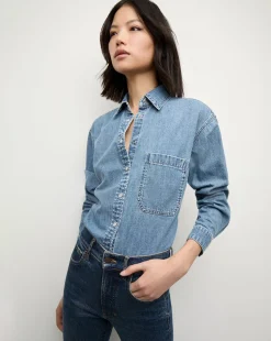 Aderes Denim Shirt in Light Blue
