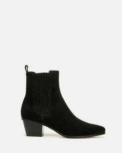 Alina Suede Bootie in Black