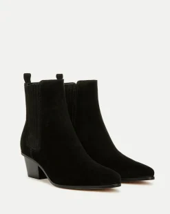 Alina Suede Bootie in Black