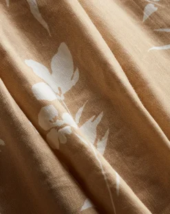 Amalia Stretch-Linen Dress in Stone Khaki/Off-White