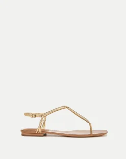 Amelia Metallic T-Strap Sandal
