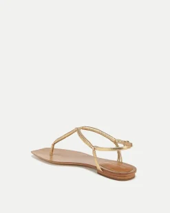 Amelia Metallic T-Strap Sandal