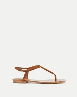 Amelia T-Strap Suede Sandal