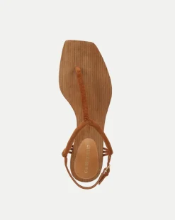Amelia T-Strap Suede Sandal