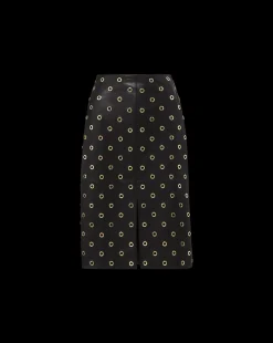 Anderson Leather Grommet Skirt in Black