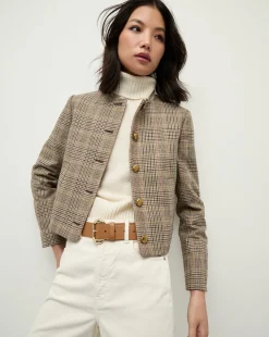 Andrea Plaid Jacket in Russet Multi