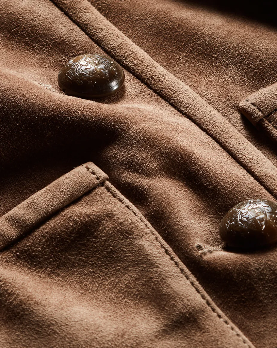 Andrea Suede Jacket in Bark