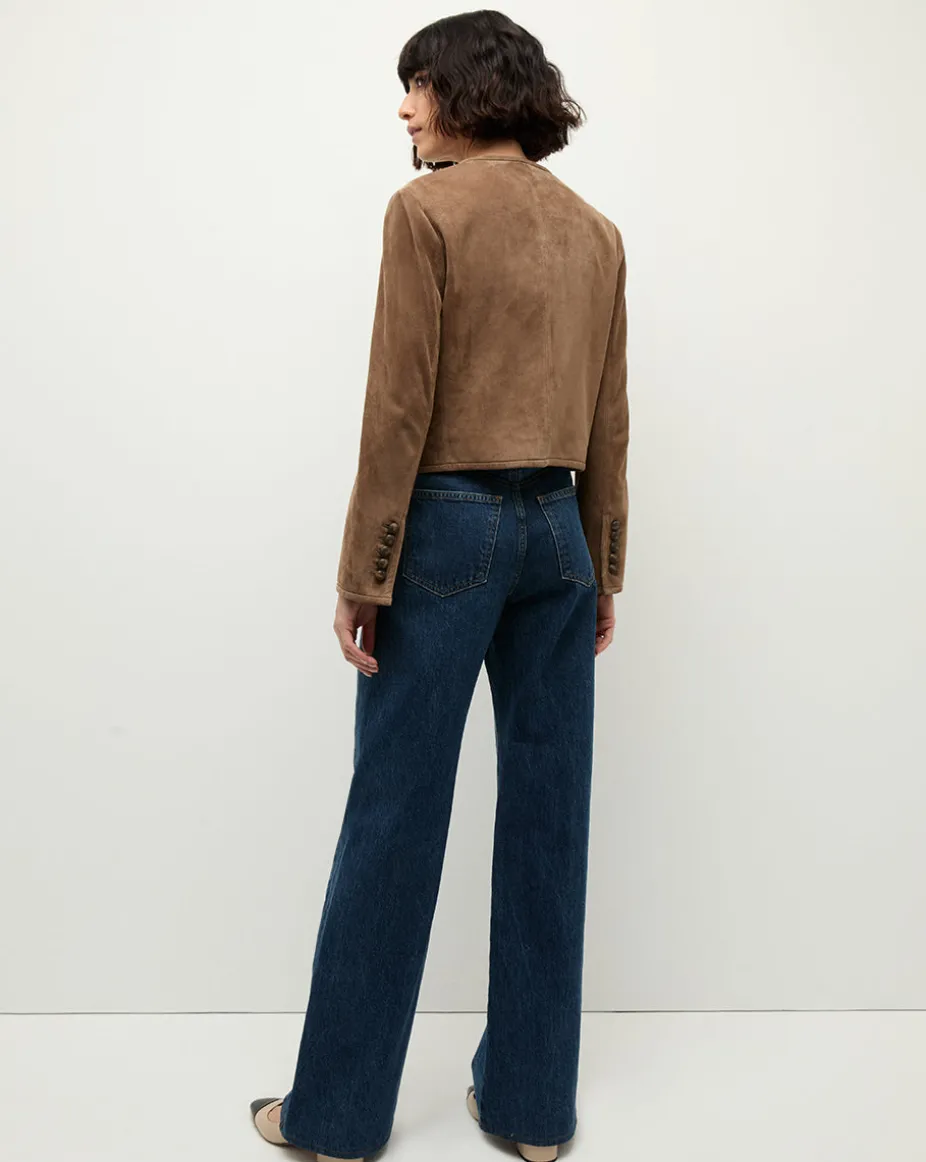 Andrea Suede Jacket in Bark
