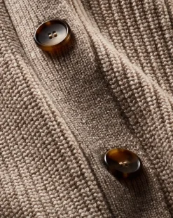 Annalise Merino Cashmere Cardigan in Oatmeal