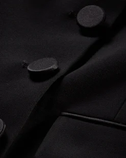 Arlette Strapless Peplum Bustier in Black