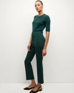 Arte High Waisted Pant in Dark Green