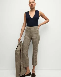 Arte Houndstooth Pants in Sand/Black