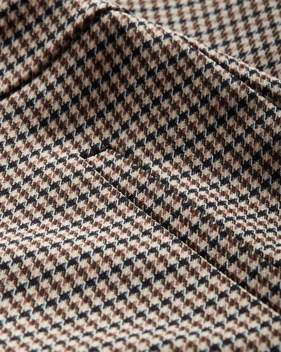 Arte Houndstooth Pants in Sand/Black