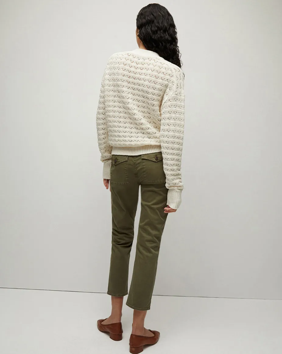 Arya Straight-Leg Pant in Army