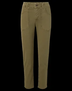 Arya Straight-Leg Pant in Army