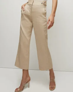 Aubrie Women's Linen Cropped Pant