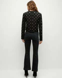 Beale Grommet Jacket in Black | Studded Jacket