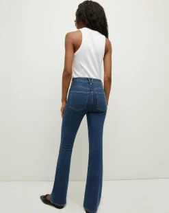 Beverly Loafer Length Skinny-Flare Jean in Bright Blue