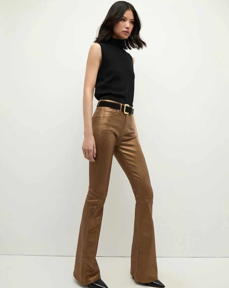 Beverly Skinny Flare Jeans in Bronze