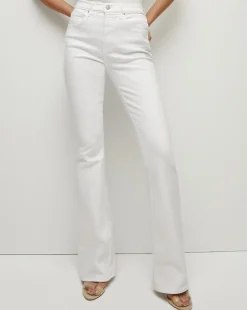 Beverly Skinny Flared White Jeans