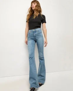 Beverly Skinny-Flare Jean in Light Blue Wash