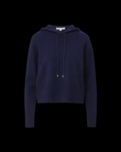 Billy Merino Cashmere Hoodie in Navy