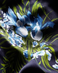 Bixie Stretch-Silk Slip Dress in Navy Multi