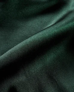 Bixie Stretch-Silk Slip Midi Dress in Emerald Green