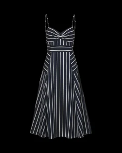 Blige Striped Dress in Navy/White