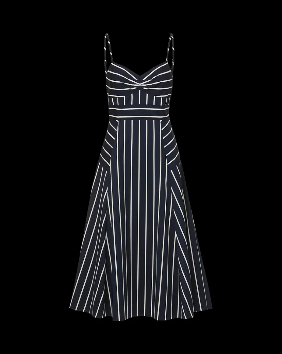 Blige Striped Dress in Navy/White