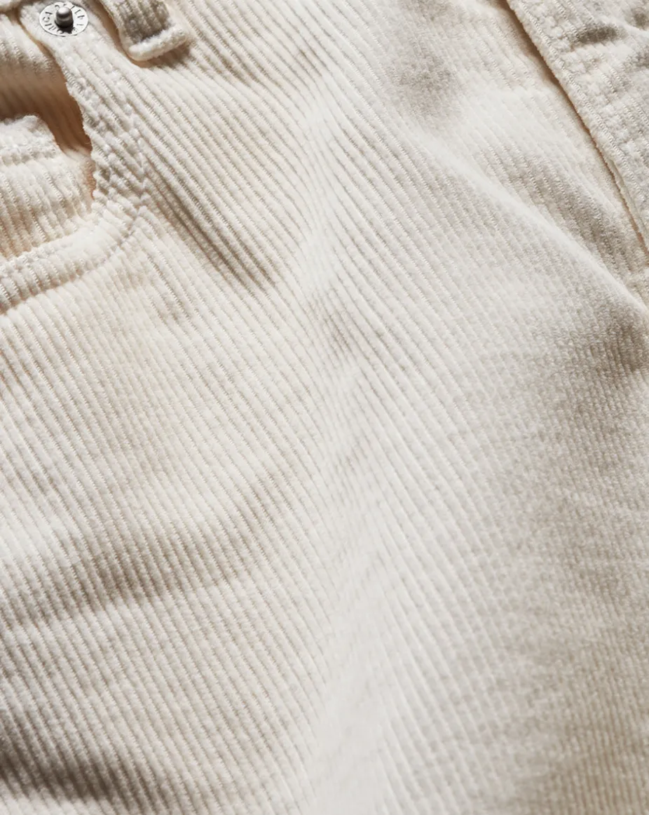 Breves Corduroy Midi Skirt in Ecru