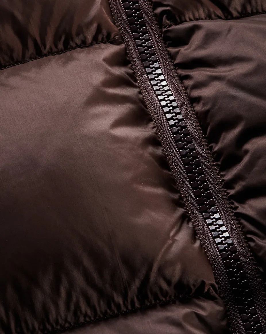 Bria Puffer Vest in Dark Chocolate