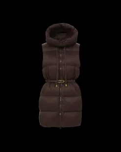 Bria Puffer Vest in Dark Chocolate