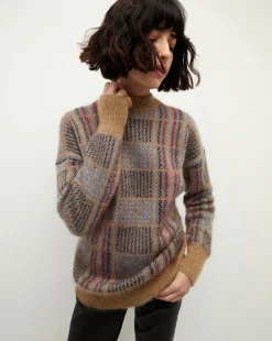 Bristol Plaid Sweater in Russet