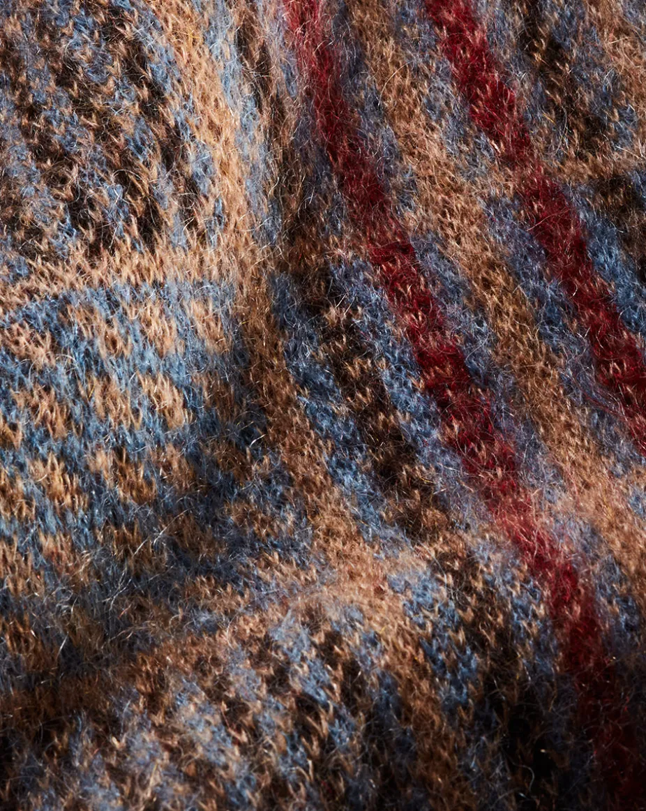 Bristol Plaid Sweater in Russet