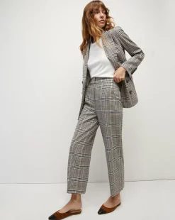 Brixton Plaid Wide-Leg Cropped Pant