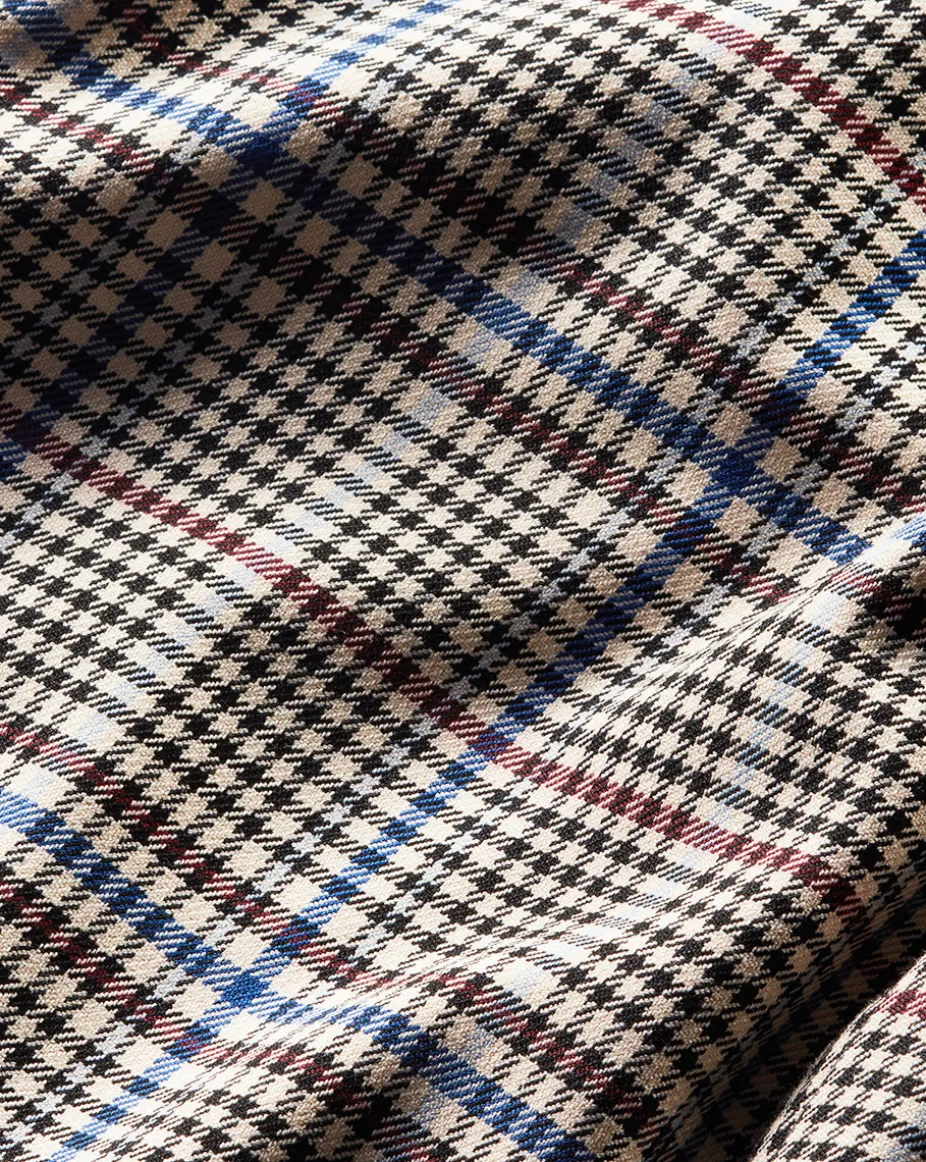 Brixton Plaid Wide-Leg Cropped Pant