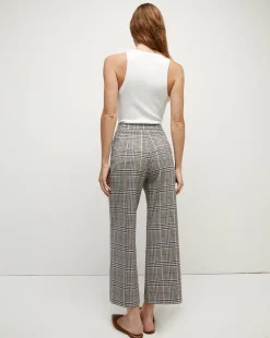 Brixton Plaid Wide-Leg Cropped Pant