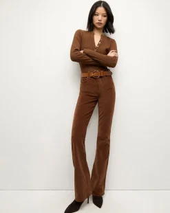 Cameron Corduroy Bootcut Pant in Brown