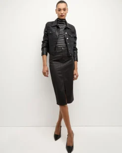 Cara Jacket Coated in Black High Gloss