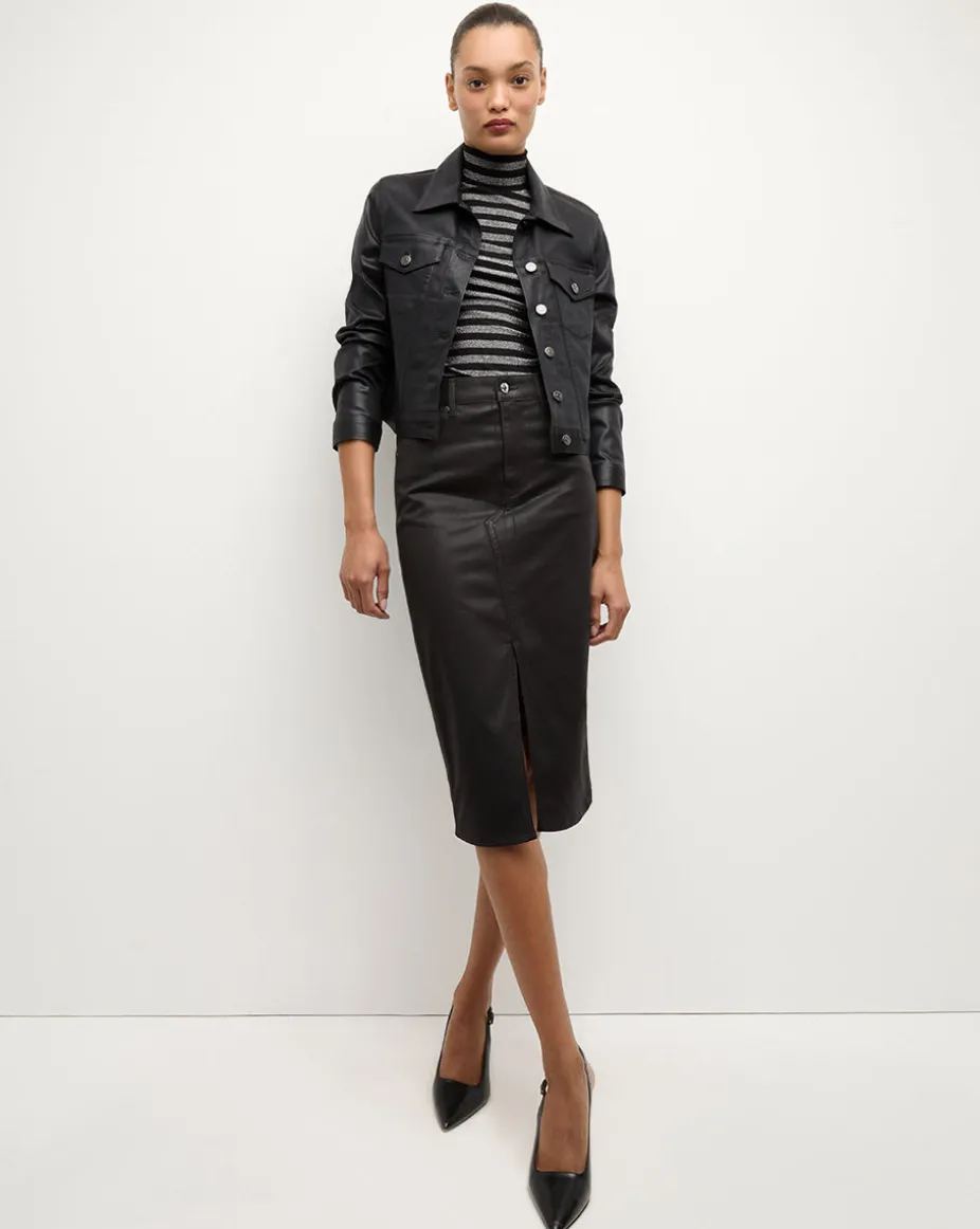 Cara Jacket Coated in Black High Gloss