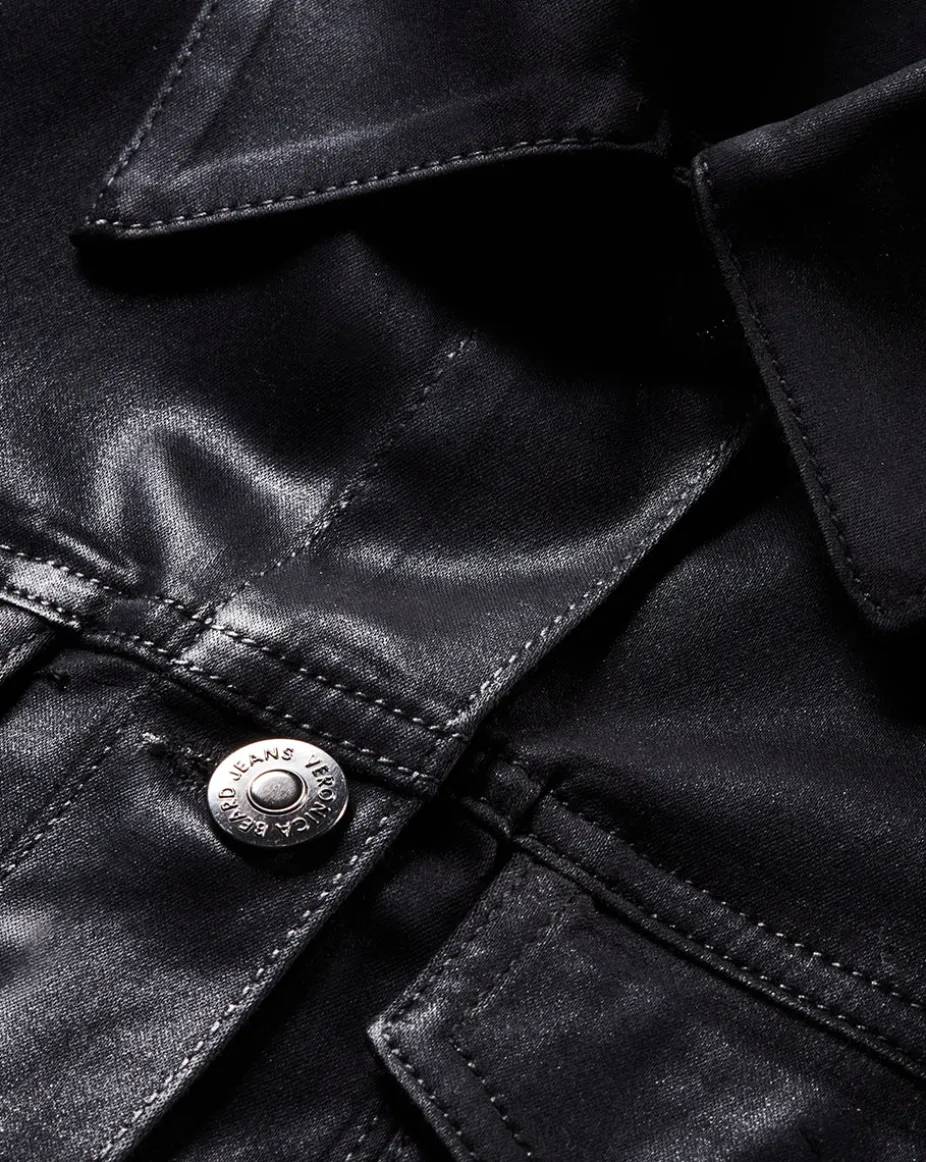 Cara Jacket Coated in Black High Gloss