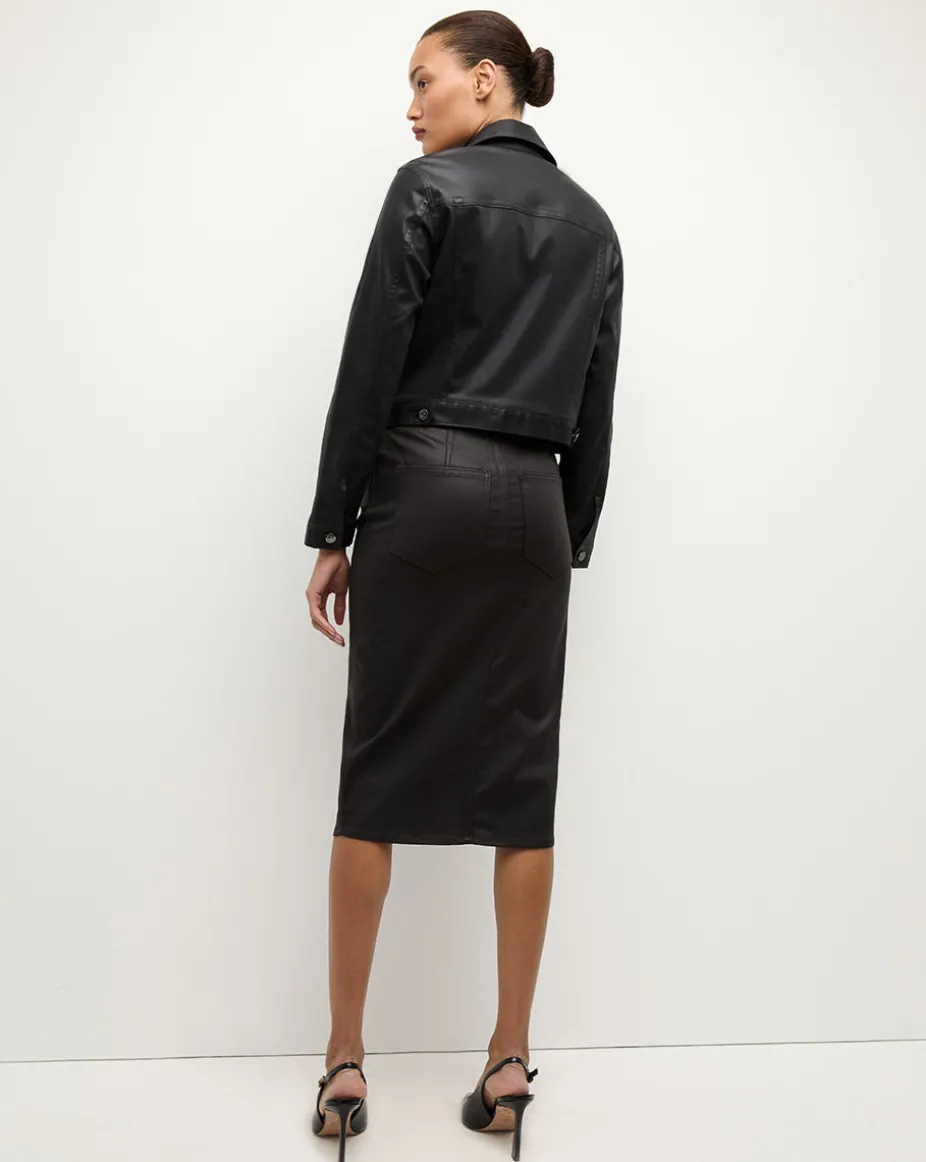 Cara Jacket Coated in Black High Gloss