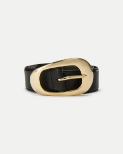 Carlotta Leather Belt in Black