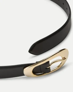 Carlotta Leather Belt in Black