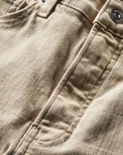 Carolina Khaki High-Rise Crop-Flare Jean